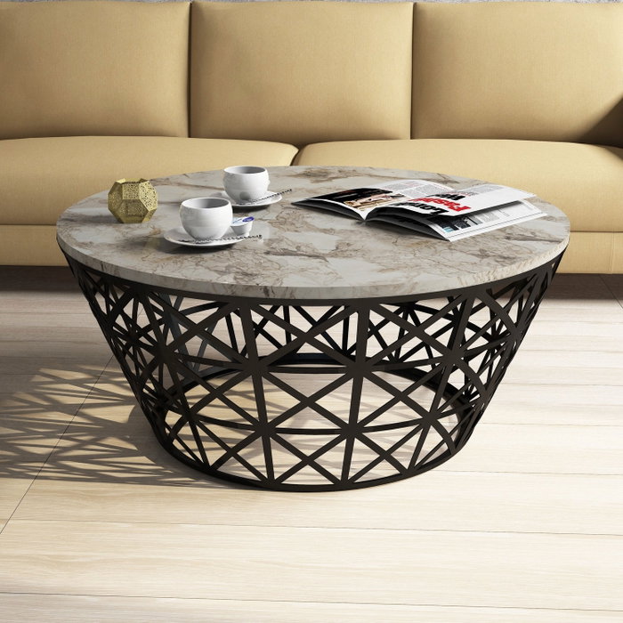 Hanah Home Stil - White Marble Mesa de centro Hanah Home Stil - White Marble Mesa de centro